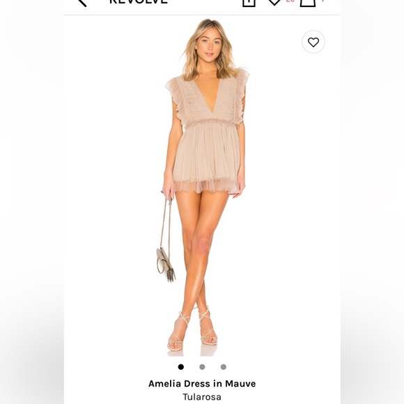 NWT Tularosa Amelia Dress Mauve Fluffy Puff - Picture 1 of 5